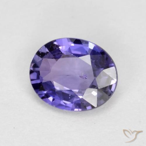 Saphir Violet foncé naturelle ovale, 0.47 ct, VS-SI