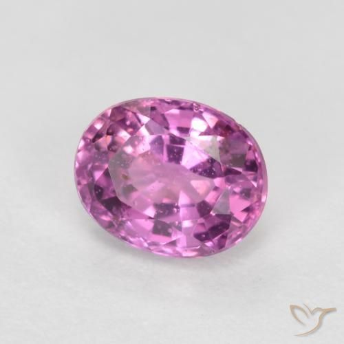 Saphir Violet Rosâtre naturelle ovale, 0.48 ct, VS
