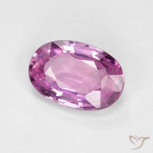 Saphir Pourpre-rose naturelle ovale, 0.44 ct, VS