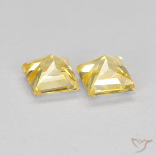 Shop natural 0.49ct Jaune Toscane Saphir gems, Carré, from Tanzanie at GemSelect. In stock, global shipping!