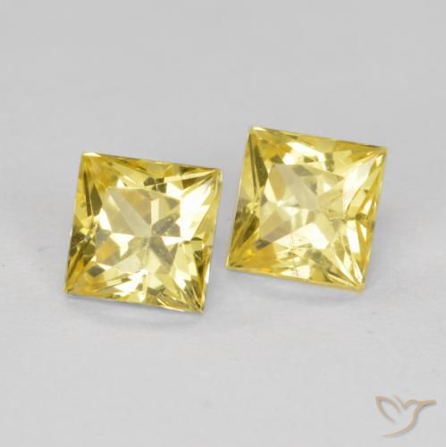 Shop natural 0.76ct Jaune moyen Saphir gems, Carré, from Tanzanie at GemSelect. In stock, global shipping!