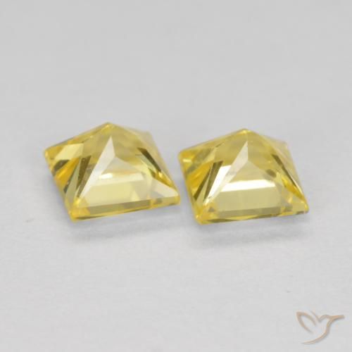 Shop natural 0.76ct Jaune moyen Saphir gems, Carré, from Tanzanie at GemSelect. In stock, global shipping!
