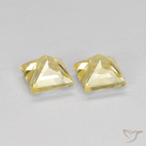 Shop natural 0.63ct Jaune Toscane Saphir gems, Carré, from Tanzanie at GemSelect. In stock, global shipping!
