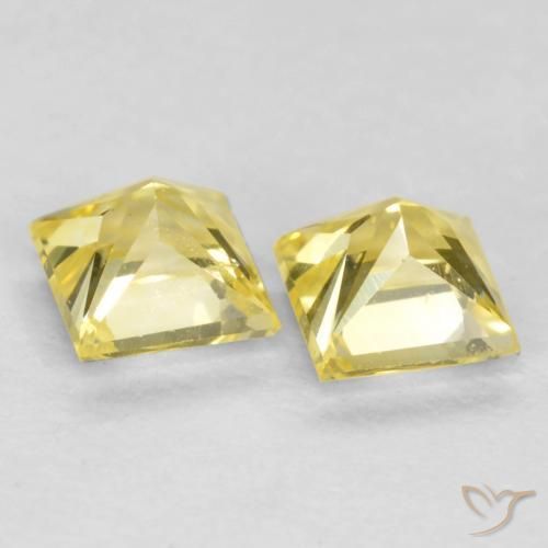 Shop natural 0.54ct Jaune Toscane Saphir gems, Carré, from Tanzanie at GemSelect. In stock, global shipping!