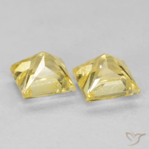 Shop natural 0.70ct Jaune moyen-léger Saphir gems, Carré, from Tanzanie at GemSelect. In stock, global shipping!