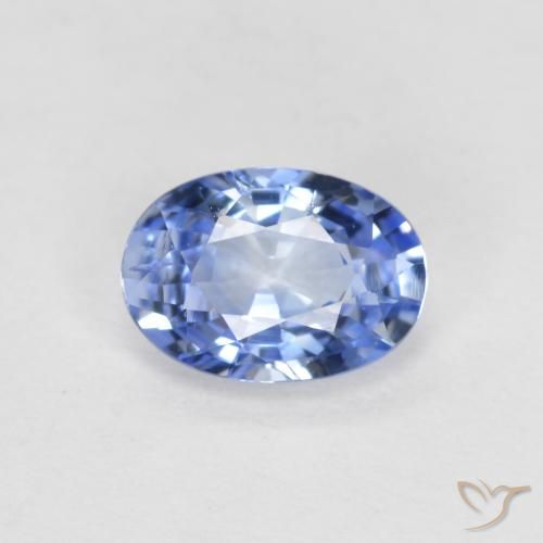 0.56ct Naturel Bleu pastel Saphir, ovale, VS