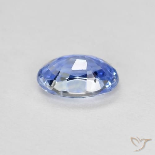 Saphir Bleu pastel naturelle ovale, 0.51 ct, VVS-VS