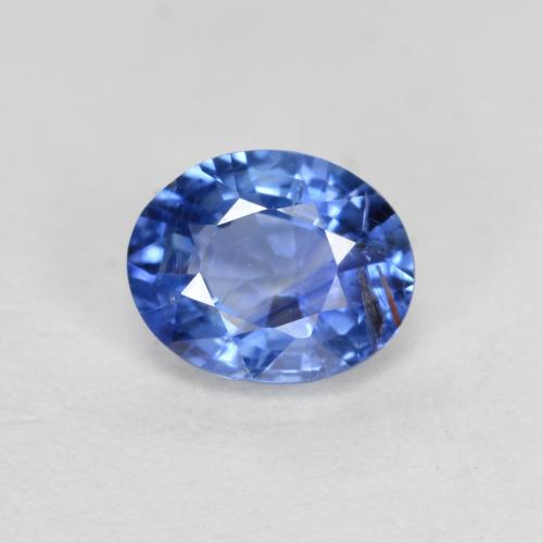 Saphir Bleu foncé moyen naturelle Coupe ovale, 0.67 ct, VS-SI