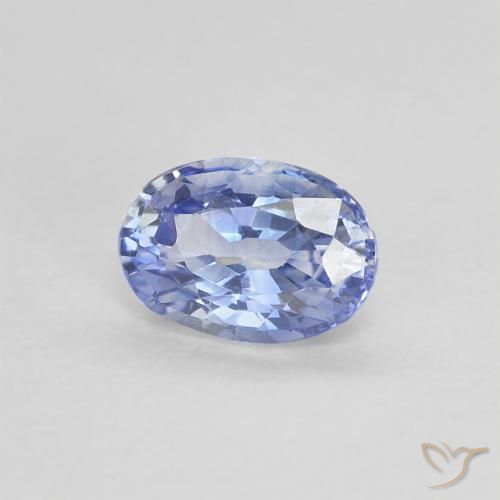 Saphir Bleu pastel naturelle ovale, 0.62 ct, VVS-VS
