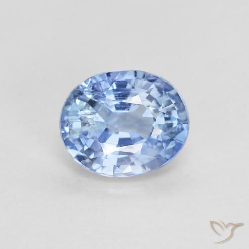 0.51ct Naturel Bleu pastel Saphir, ovale, VS-SI
