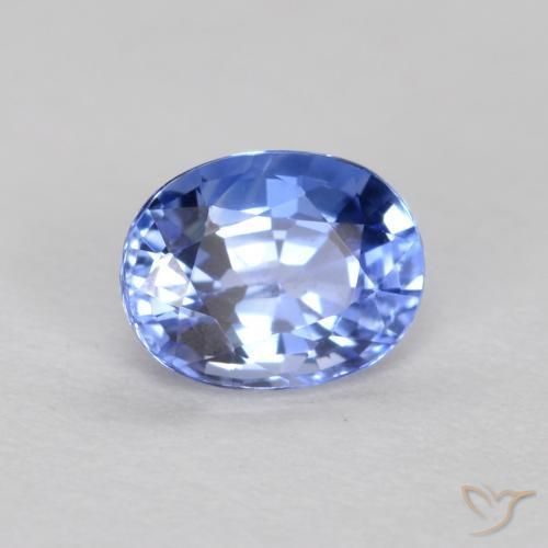 Saphir Bleu foncé naturelle ovale, 0.50 ct, VVS-VS