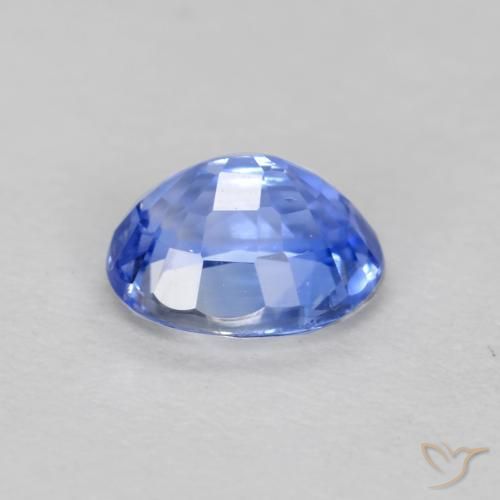 Saphir Bleu foncé naturelle ovale, 0.50 ct, VVS-VS