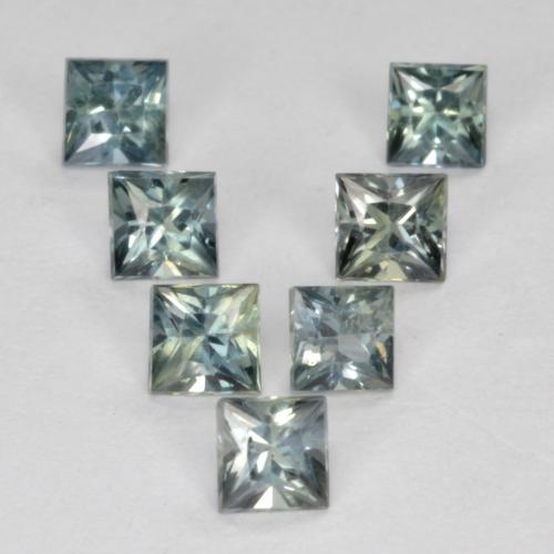 Achetez naturel 1,05ct bleu verdâtre saphir gems, carré, en provenance tanzanie chez gemselect. en stock, livraison internationale!
