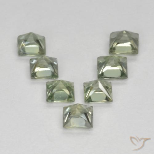 Shop natural 1.19ct Vert sauge léger Saphir gems, Carré, from Tanzanie at GemSelect. In stock, global shipping!
