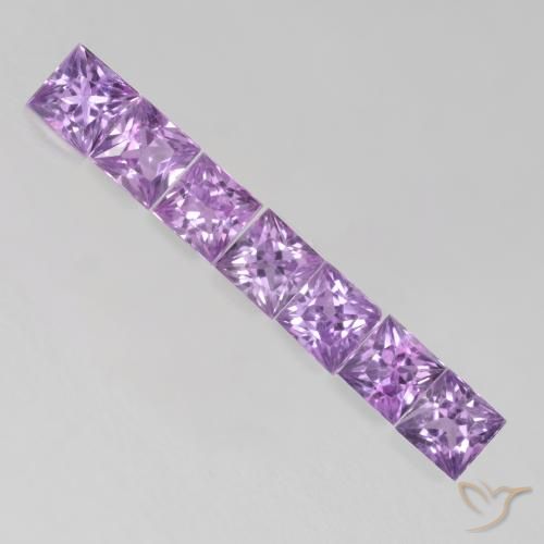 0.85ctw Naturel Violet moyen Saphir, Carré, VS