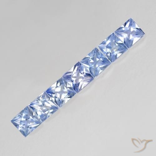 Shop natural 1.23ct Bleu pastel Saphir gems, Carré, from Tanzanie at GemSelect. In stock, global shipping!