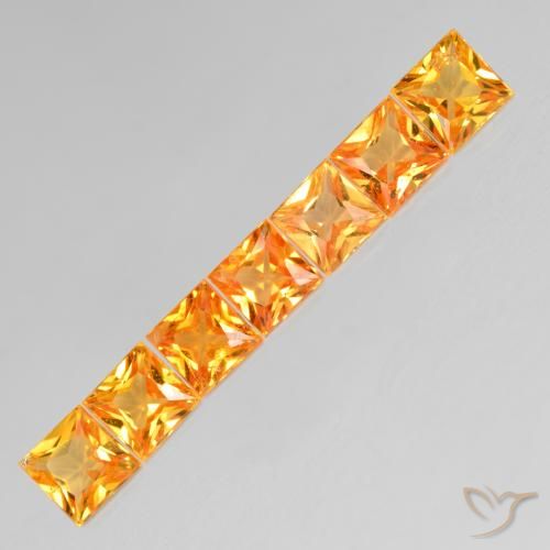 2.20ctw Naturel Miel Orange Saphir, Carré, VS