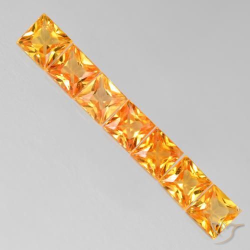 Shop natural 2.20ct Miel Orange Saphir gems, Carré, from Tanzanie at GemSelect. In stock, global shipping!