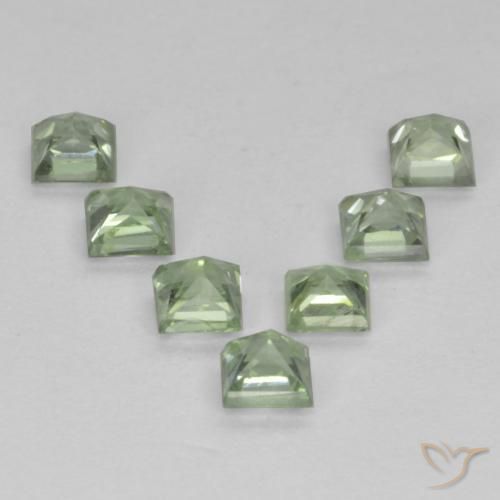 Shop natural 1.02ct Vert sauge léger Saphir gems, Carré, from Tanzanie at GemSelect. In stock, global shipping!