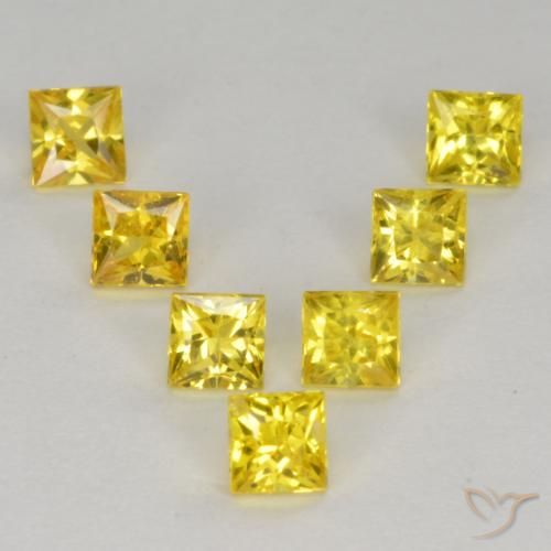 1.03ctw Naturel Jaune moyen-léger Saphir, Carré, VS