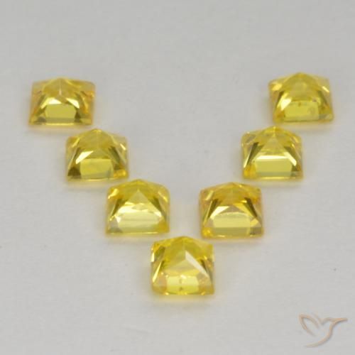 Shop natural 1.03ct Jaune moyen-léger Saphir gems, Carré, from Tanzanie at GemSelect. In stock, global shipping!