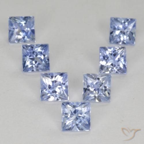 Shop natural 1.51ct Bleu pastel Saphir gems, Carré, from Tanzanie at GemSelect. In stock, global shipping!