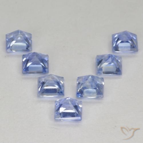 Shop natural 1.51ct Bleu pastel Saphir gems, Carré, from Tanzanie at GemSelect. In stock, global shipping!