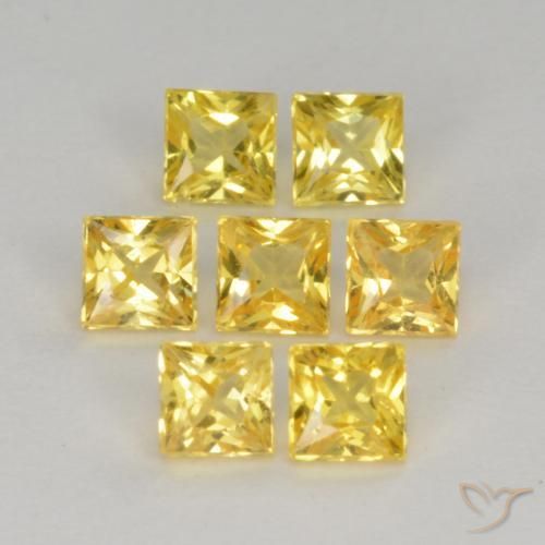 Shop natural 1.43ct Jaune moyen Saphir gems, Carré, from Tanzanie at GemSelect. In stock, global shipping!
