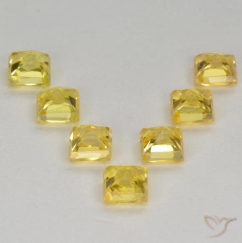 Shop natural 1.43ct Jaune moyen Saphir gems, Carré, from Tanzanie at GemSelect. In stock, global shipping!