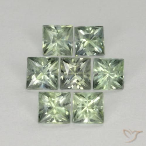 Shop natural 1.15ct Vert clair Saphir gems, Carré, from Tanzanie at GemSelect. In stock, global shipping!