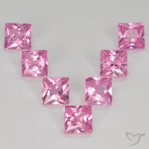 1.03ctw Naturel Rose pourpre royal très clair Saphir, Carré, VS