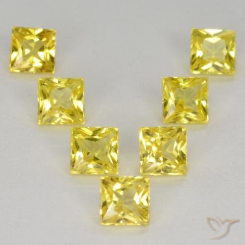 1.68ctw Naturel Jaune Saphir, Carré, VS, Photo A