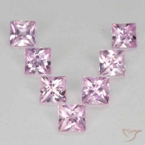 0.99ctw Naturel Ton rose cerise Saphir, Carré, VS