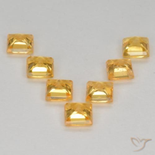 Shop natural 1.44ct Orange doré profond Saphir gems, Carré, from Tanzanie at GemSelect. In stock, global shipping!