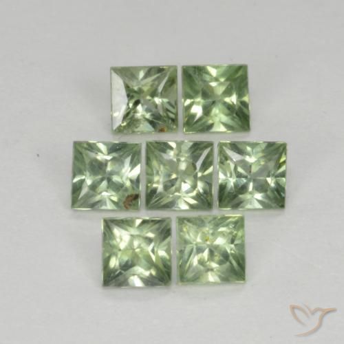 Shop natural 1.40ct Vert clair Saphir gems, Carré, from Tanzanie at GemSelect. In stock, global shipping!