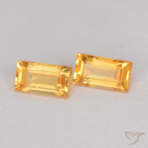 Shop natural 0.51ct Orange moyen Saphir gems, Baquette, from Tanzanie at GemSelect. In stock, global shipping!