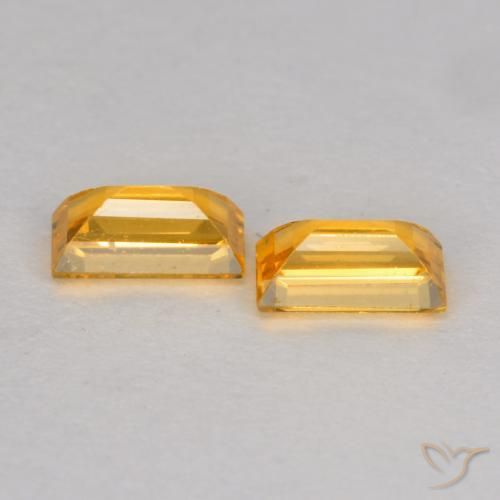 Shop natural 0.54ct Doré moyen-foncé Saphir gems, Baquette, from Tanzanie at GemSelect. In stock, global shipping!