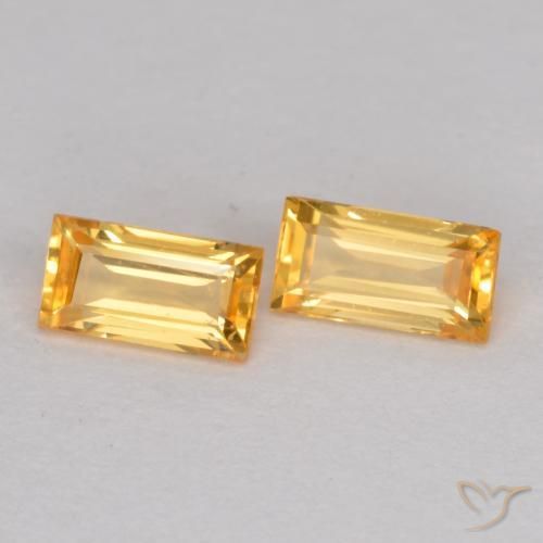 Shop natural 0.44ct Or moyen Saphir gems, Baquette, from Tanzanie at GemSelect. In stock, global shipping!