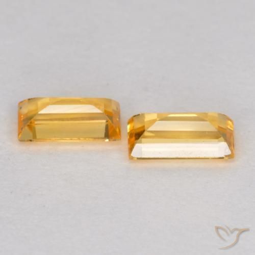 Shop natural 0.44ct Or moyen Saphir gems, Baquette, from Tanzanie at GemSelect. In stock, global shipping!