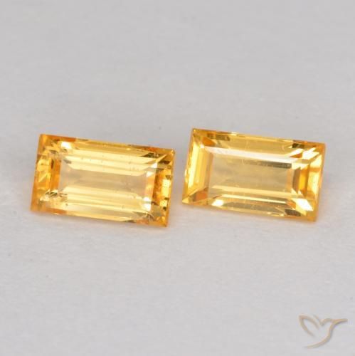 Shop natural 0.54ct Orange-or Saphir gems, Baquette, from Tanzanie at GemSelect. In stock, global shipping!