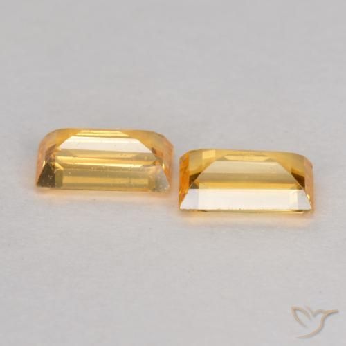 Shop natural 0.54ct Orange-or Saphir gems, Baquette, from Tanzanie at GemSelect. In stock, global shipping!