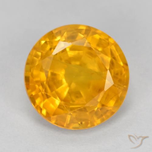 3.15ct Naturel Orange-or Saphir, Tour, VS-SI