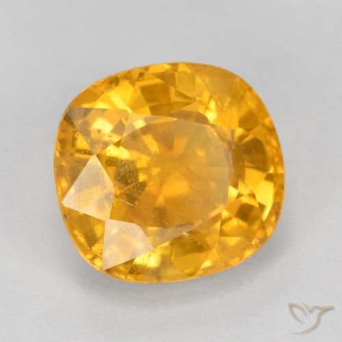 Saphir Doré foncé naturelle Coussin, 3.25 ct, VS-SI