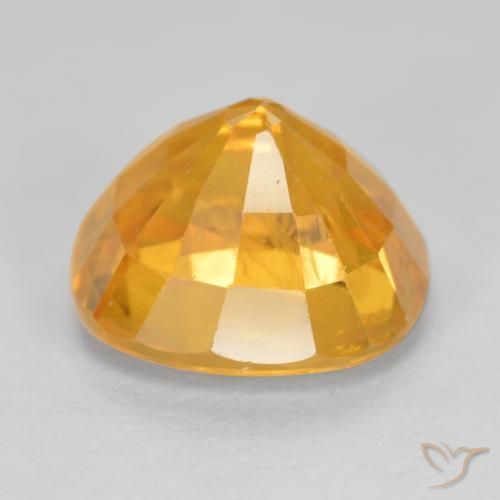 Saphir Orange moyen-léger naturelle Coussin, 5.00 ct, VS-SI