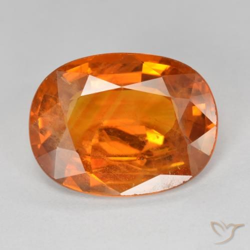 6.78ct Naturel Orange moyen Saphir, ovale, VS-SI