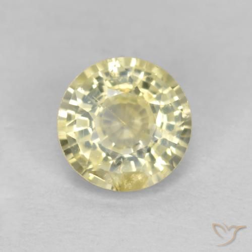 0.47ct Naturel Jaune pâle Saphir, Tour, VS