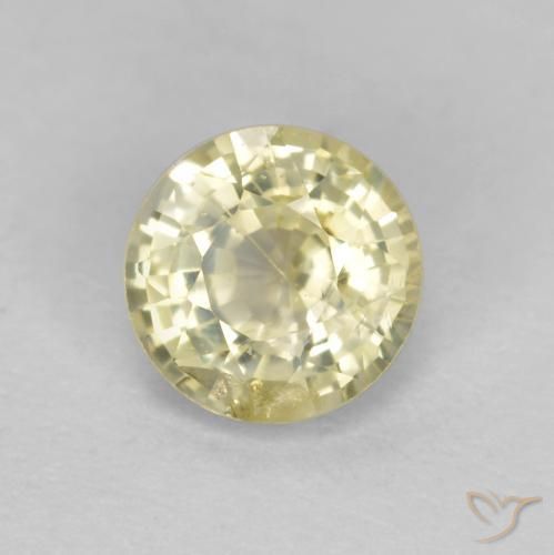 Saphir Jaune pâle naturelle Tour, 0.47 ct, VS