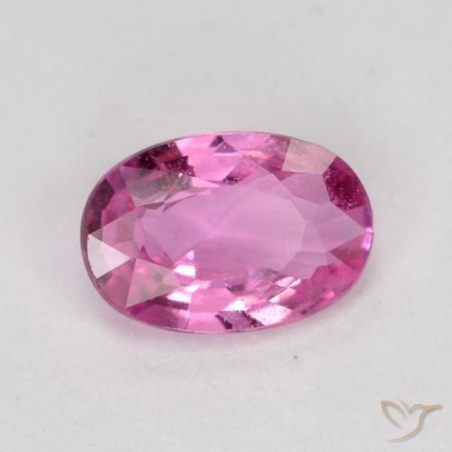 Saphir Rose foncé naturelle ovale, 0.60 ct, VS-SI