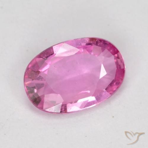 Saphir Pourpre rose vif naturelle ovale, 0.66 ct, VS-SI