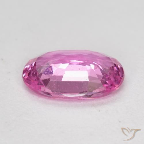 Saphir Pourpre rose vif naturelle ovale, 0.66 ct, VS-SI